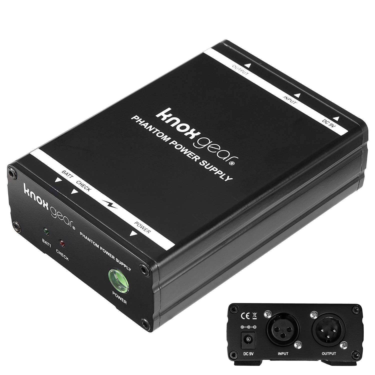 Knox Gear Portable Phantom Power Supply for Condenser Microphones
