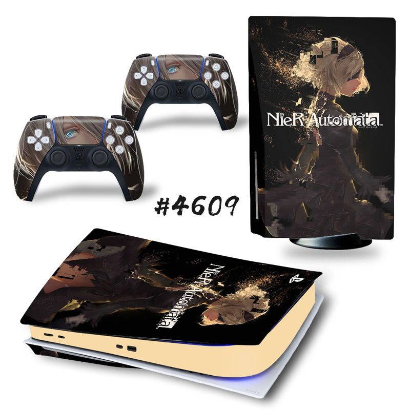 NieR Automata PS5 Standard Disc Skin Sticker Decal Cover for PlayStation 5 Console and 2 Controllers PS5 Disk Skin Vinyl