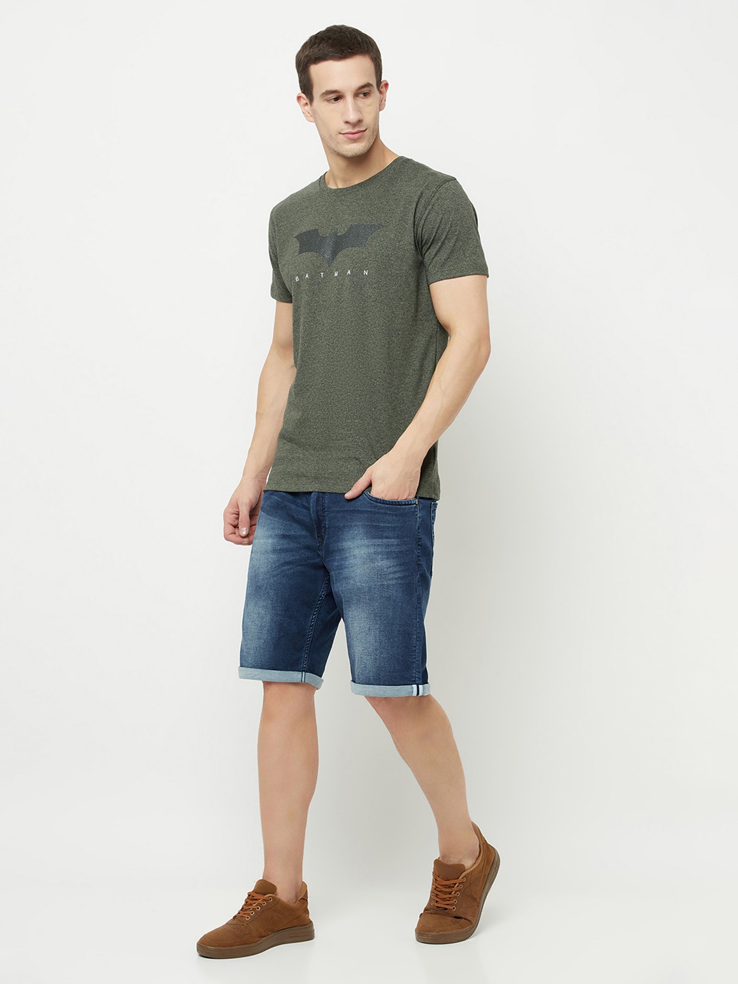 Octave Blue Regular Fit Shorts
