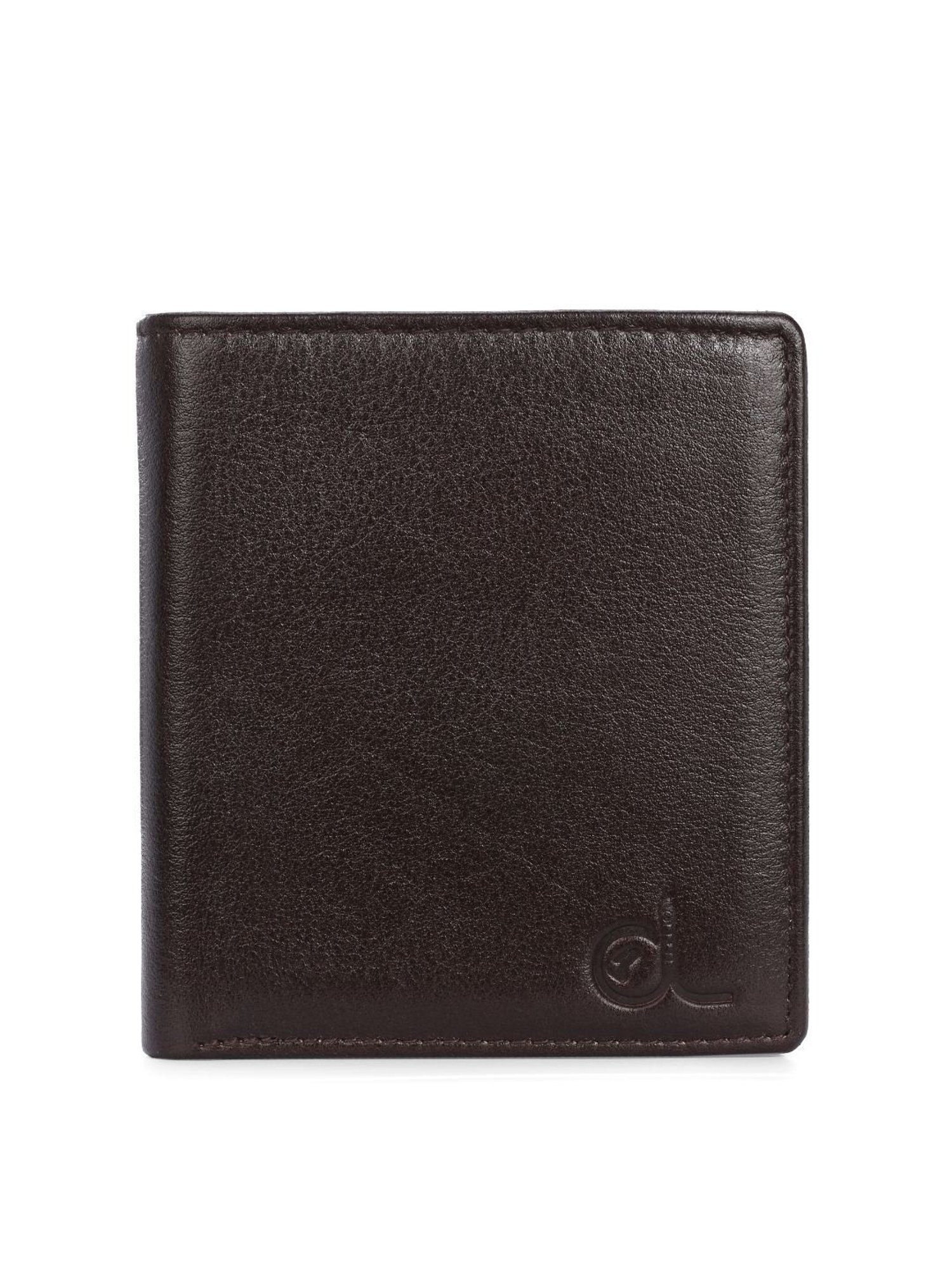 Clog London Brown Leather Small Bi-Fold Wallet for Men