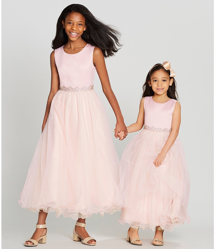 Badgley Mischka Little Girls 4-6X 3D Floral Hi-Low Dress