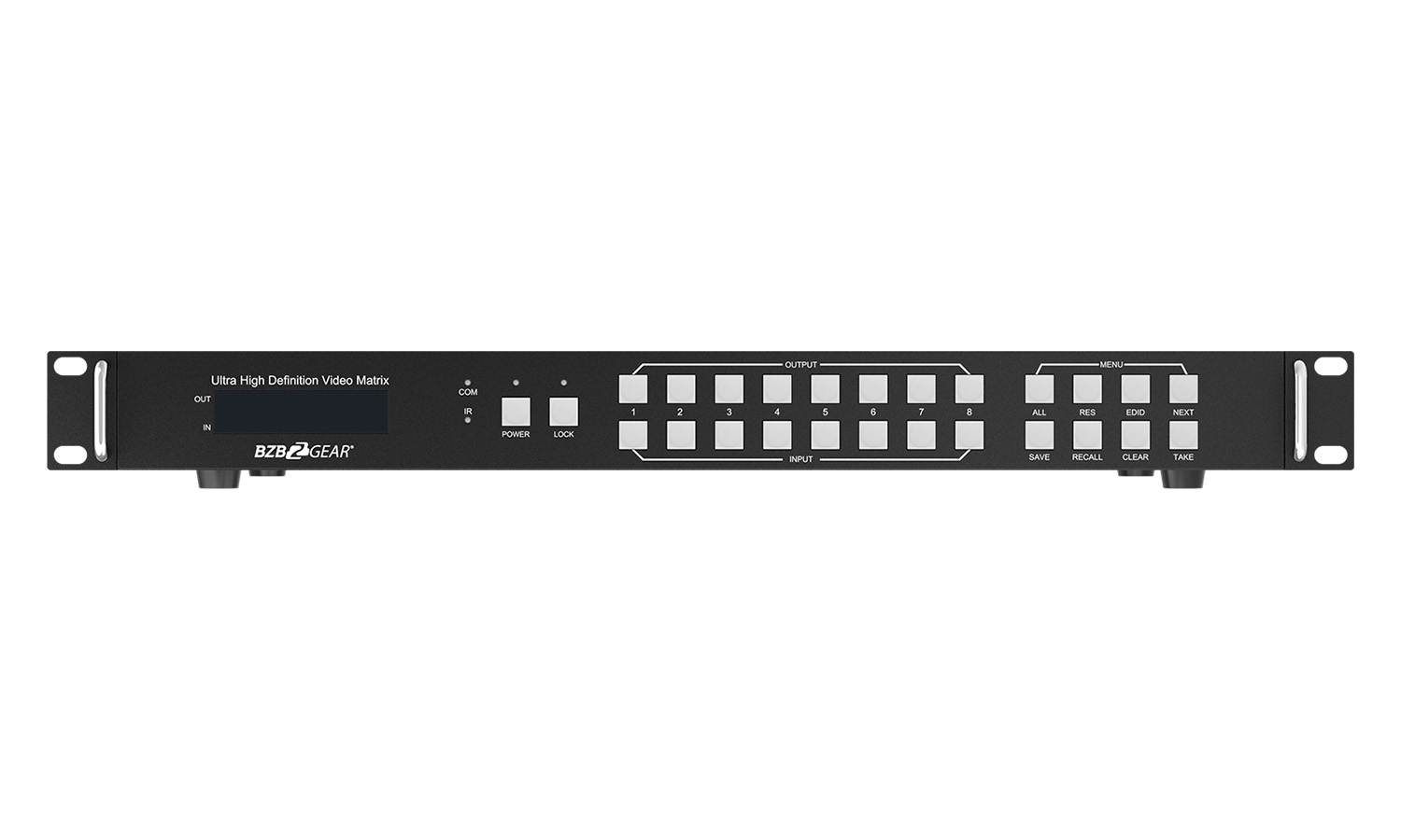 BZBGEAR 4K/UHD HDR 8X8 HDMI 2.0 Seamless Matrix Switcher/Scaler with Video Wall Support
