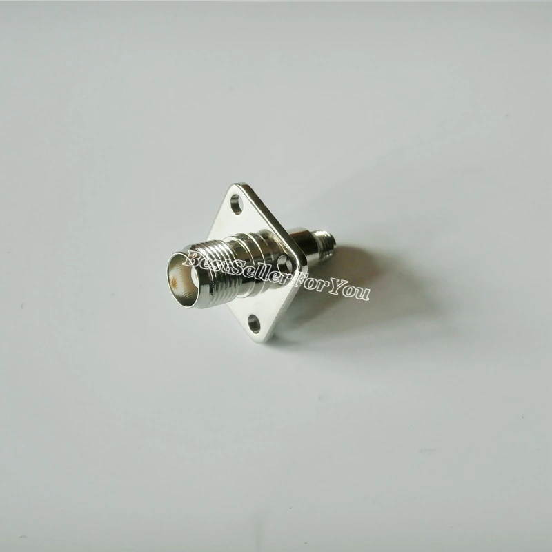 TNC female to SMA female jack flange panel mount connector F/F RF Adapter