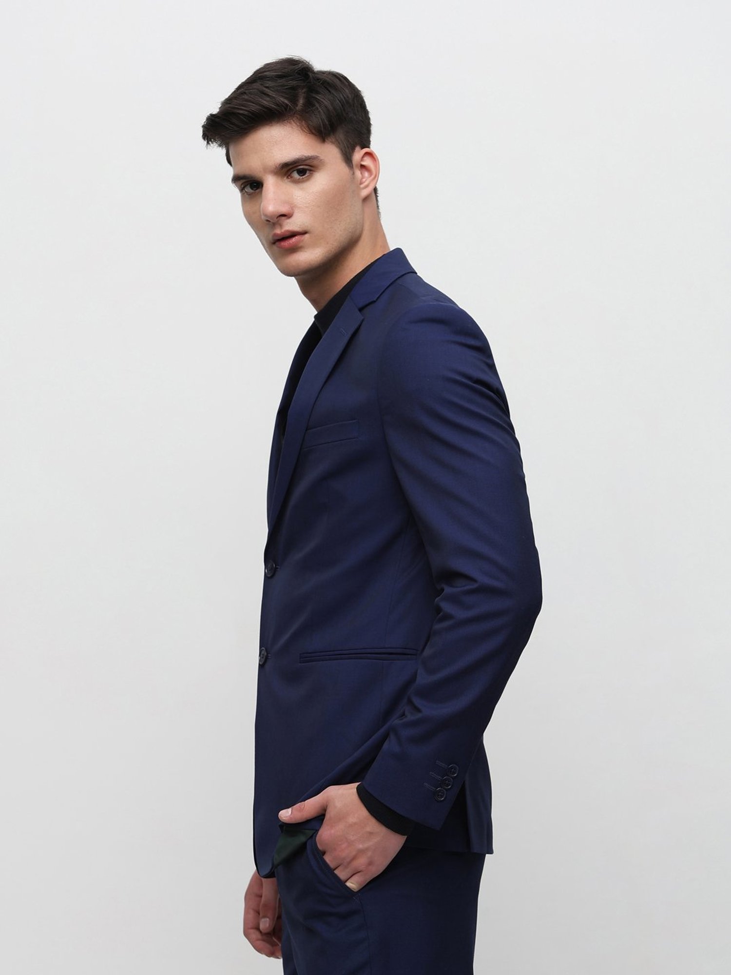 Vastramay Black Regular Fit Blazer