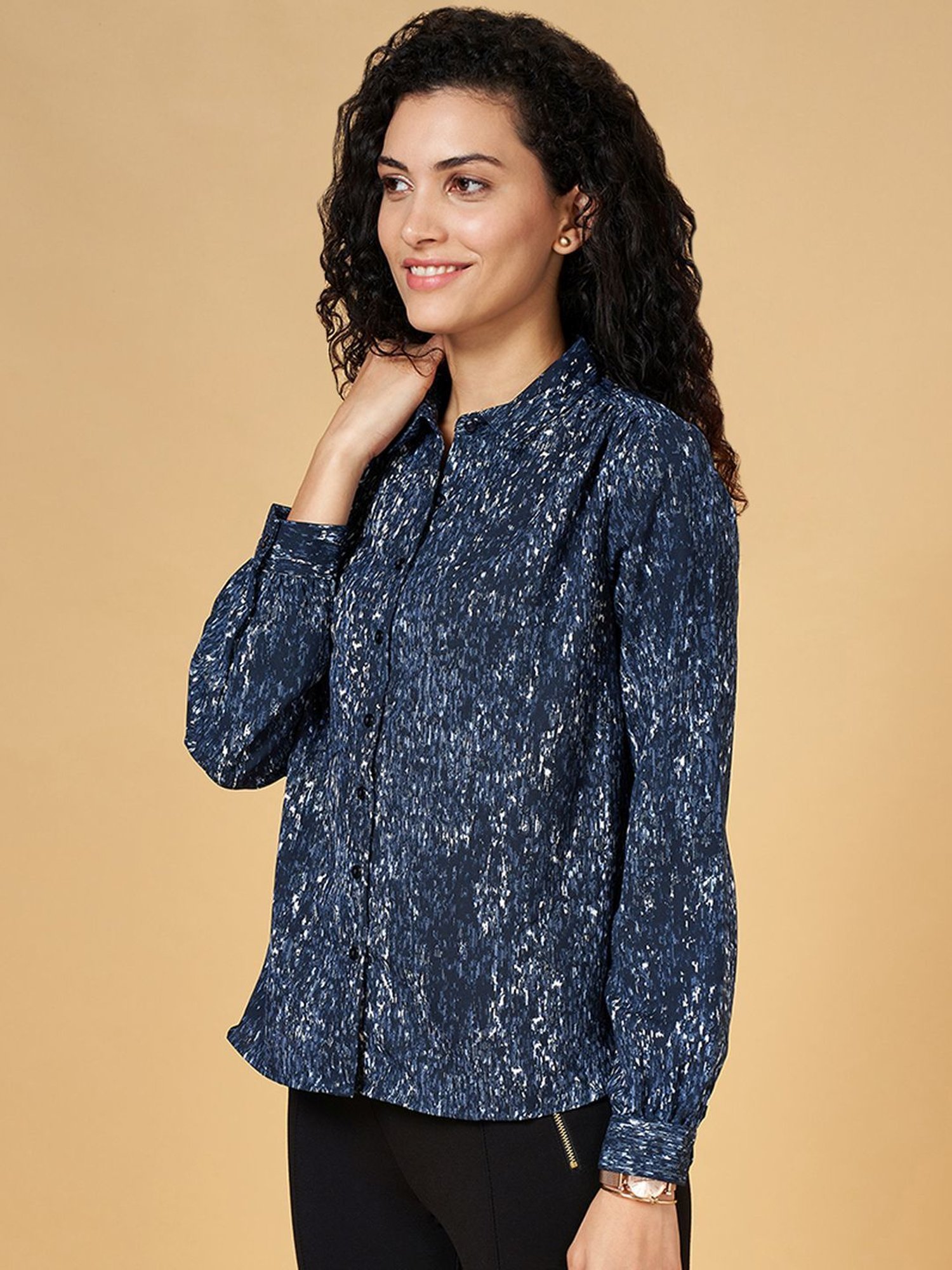 Annabelle by Pantaloons Navy Printed Top