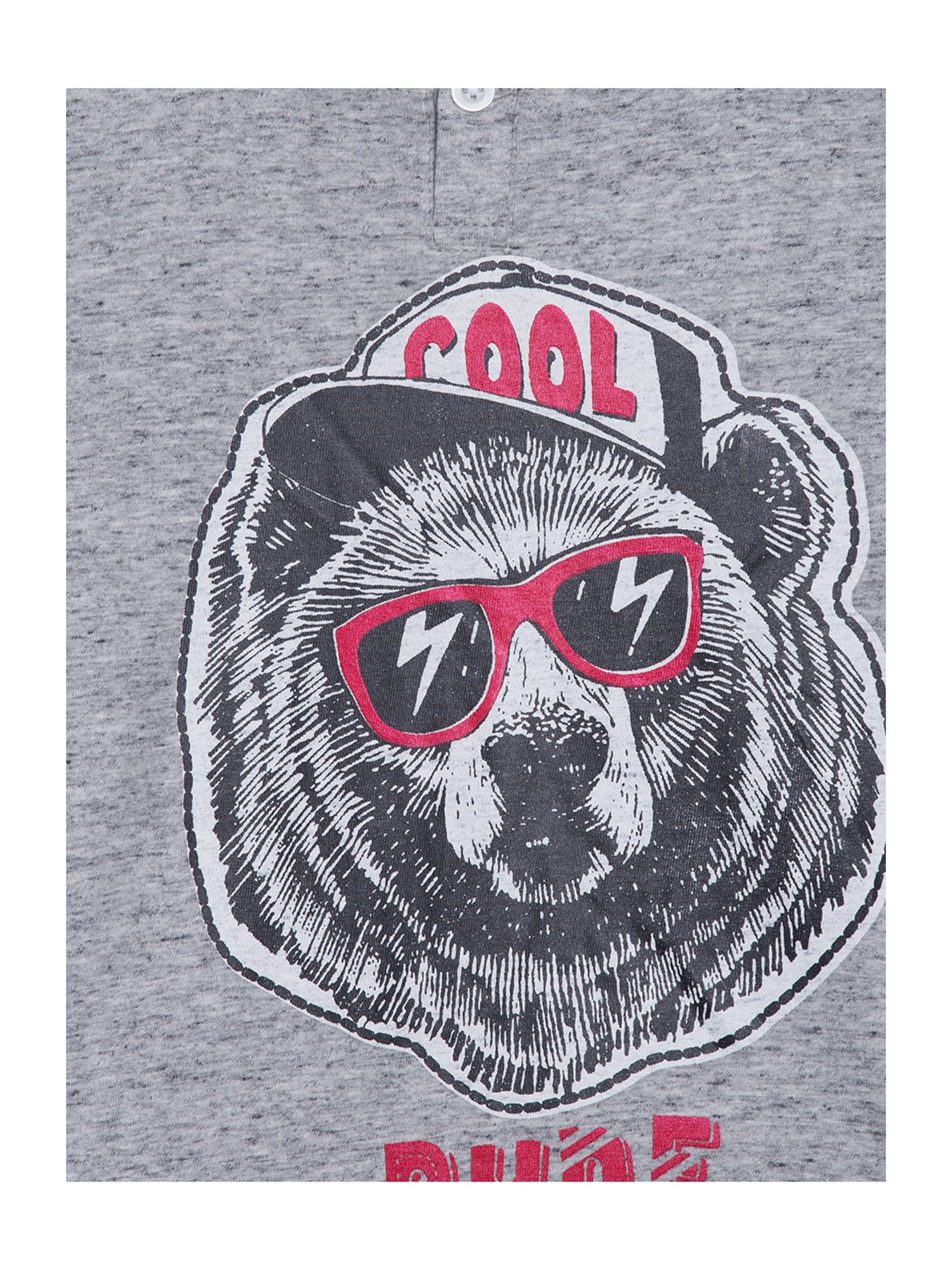 Blue Giraffe Kids Grey Cotton Printed T-Shirt