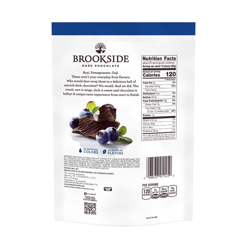 Brookside Acai & Blueberry Flavor Dark Chocolate Candies - 21oz