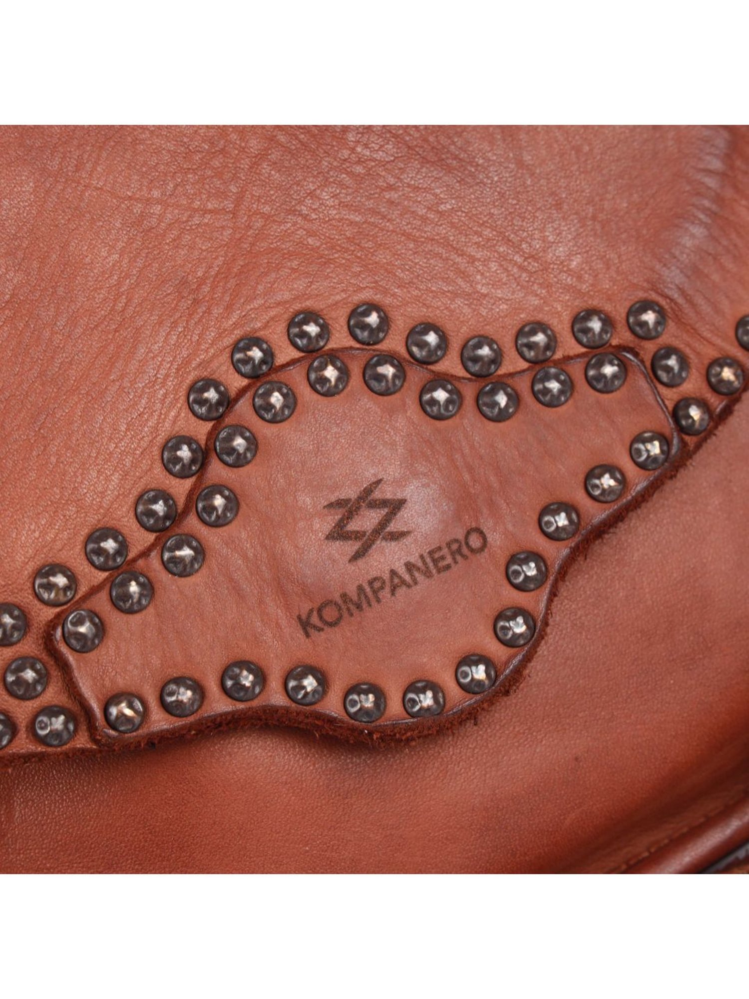 KOMPANERO Alaska Cognac Embellished Medium Sling Handbag