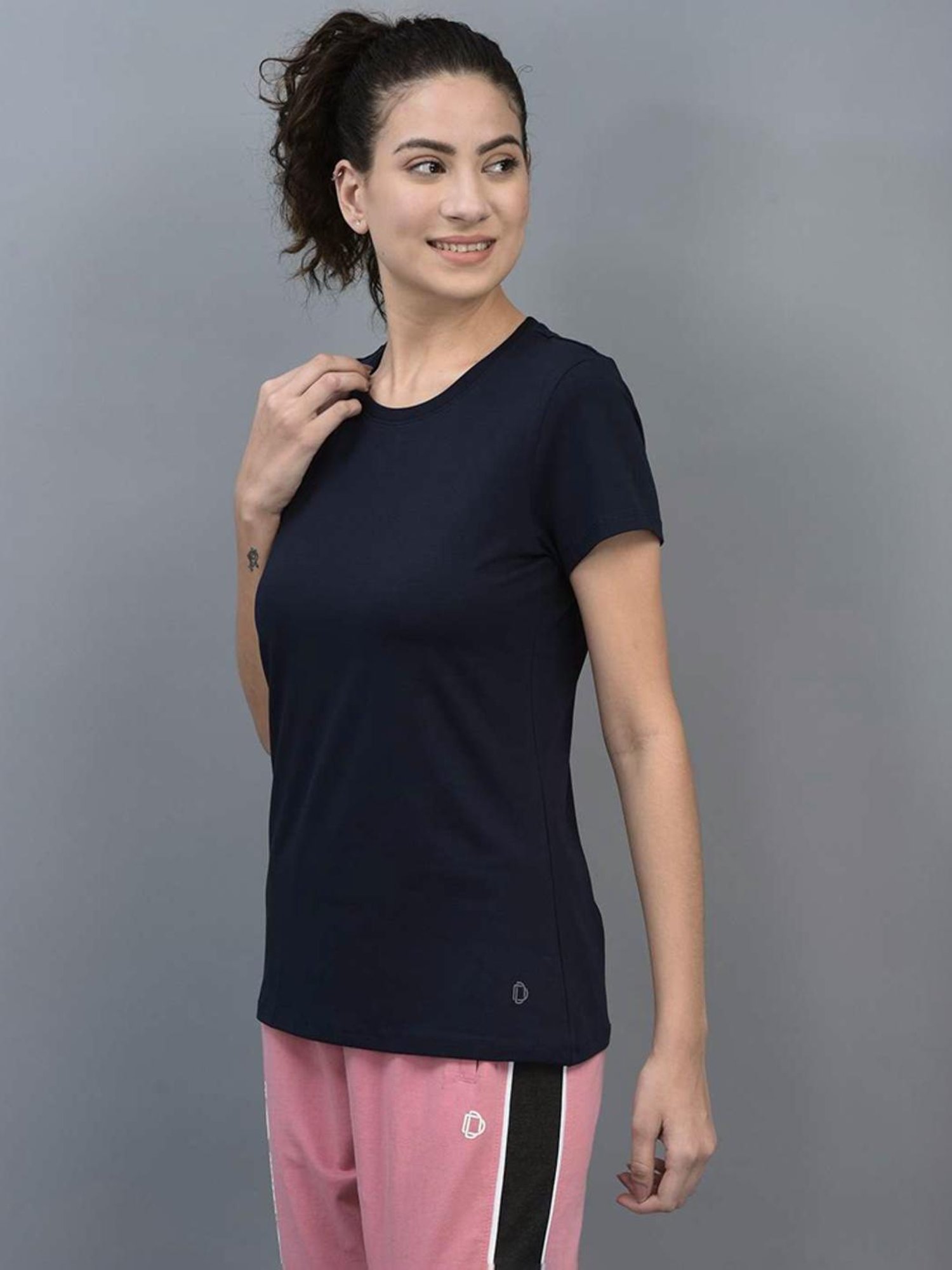 Dollar Pink & Black Cotton Sports T-Shirt - Pack Of 3