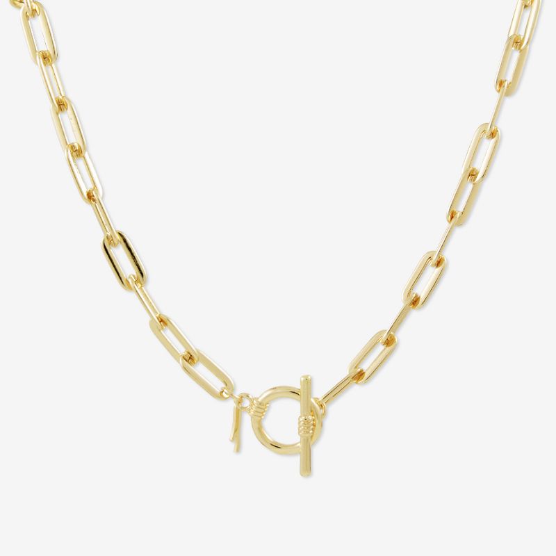 Sanctuary Project Flat Chain Link Necklace Gold