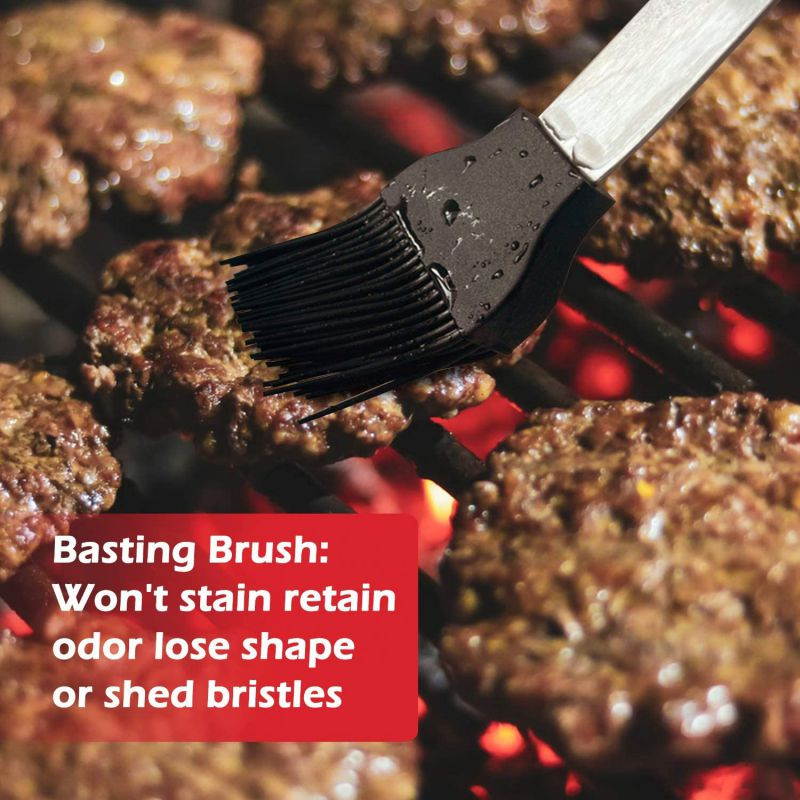 Z GRILLS Heavy Duty BBQ Grilling Tools Set 18 Inch Stainless Steel Spatula, Fork, Basting Brush & Tongs Barbecue Accessories Kit-Grill Gift for Dad on Father&rsquo;S Day Birthday