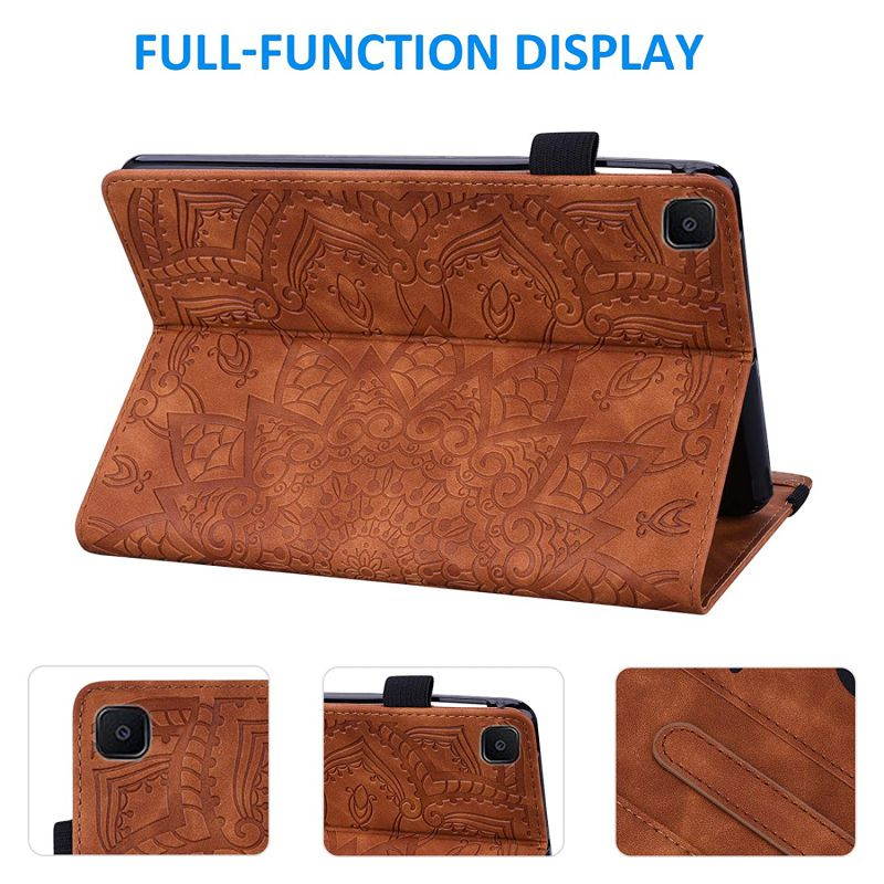 Galaxy Tab S6 Lite Case 10.4 Inch 2020 Model, Dteck Slim PU Leather Stand Folding Folio Shockproof Protective Tablet Case for Samsung Galaxy Tab S6 Lite 10.4 2020 SM-P610/P615 Tablet, Brown