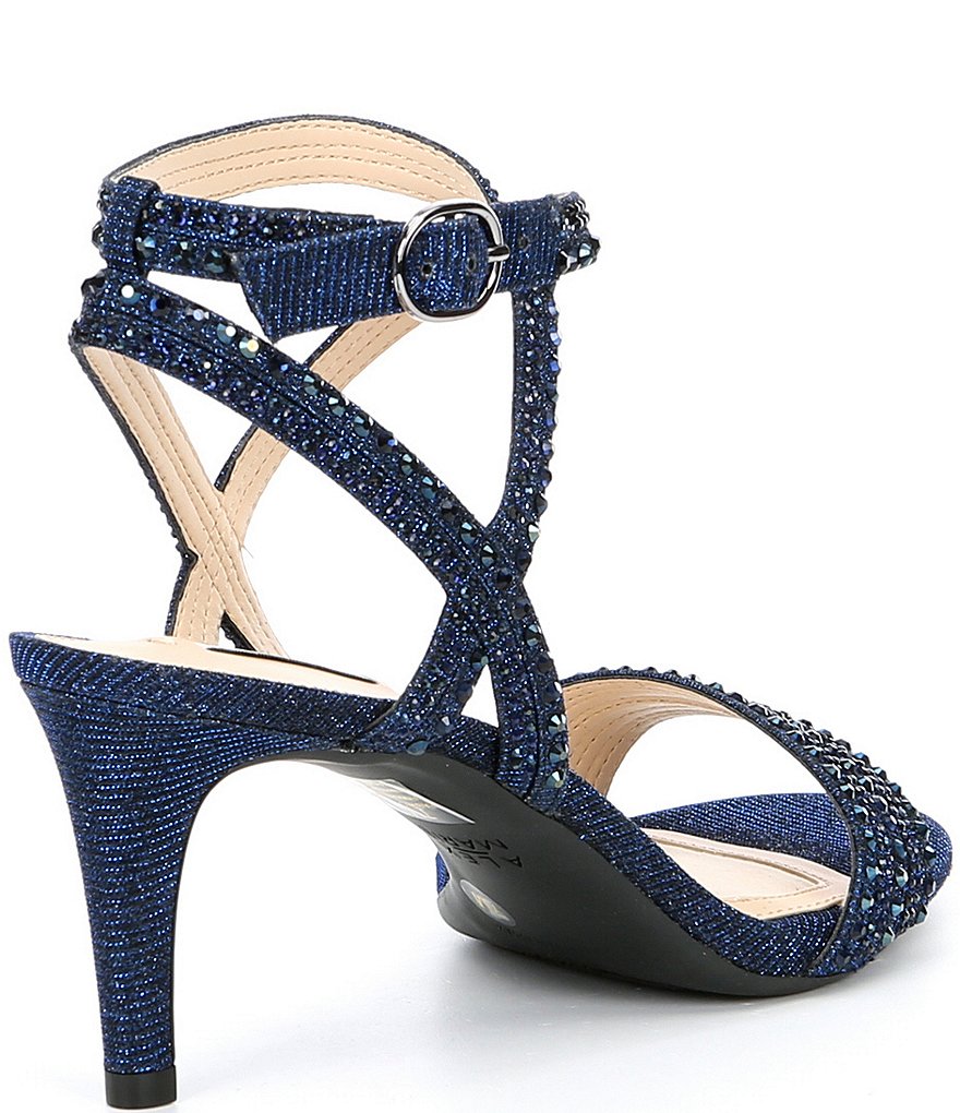 Alex Marie Parlyn Glitter Rhinestone Strappy Sandals