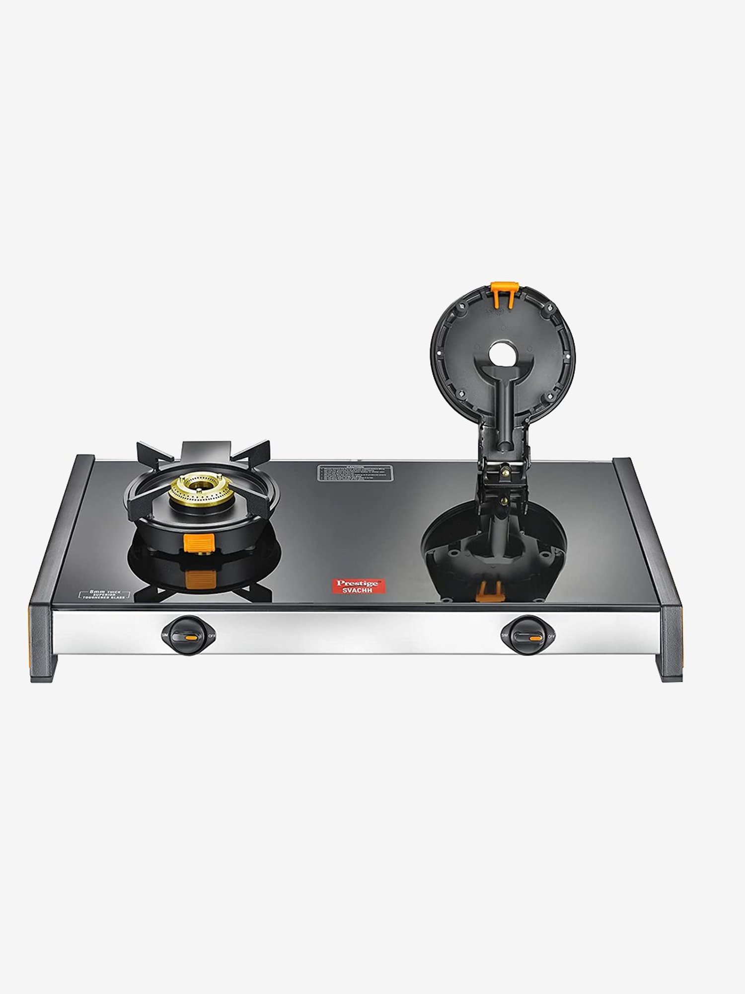 Prestige Svachh GSTV-02 2 Burners Glass Top LP Gas Stove (Black)