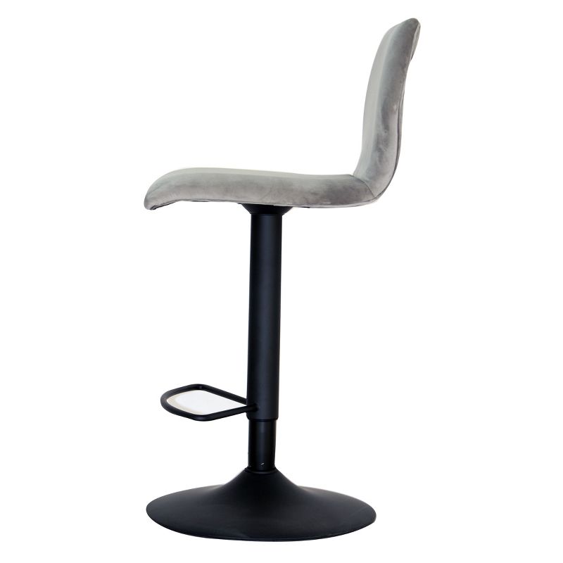 Adjustable Velvet Stool Ash Gray - Acessentials