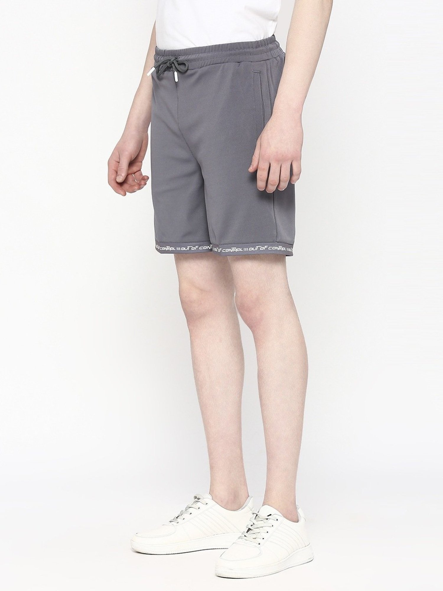 Fitz Charcoal Grey Slim Fit Shorts