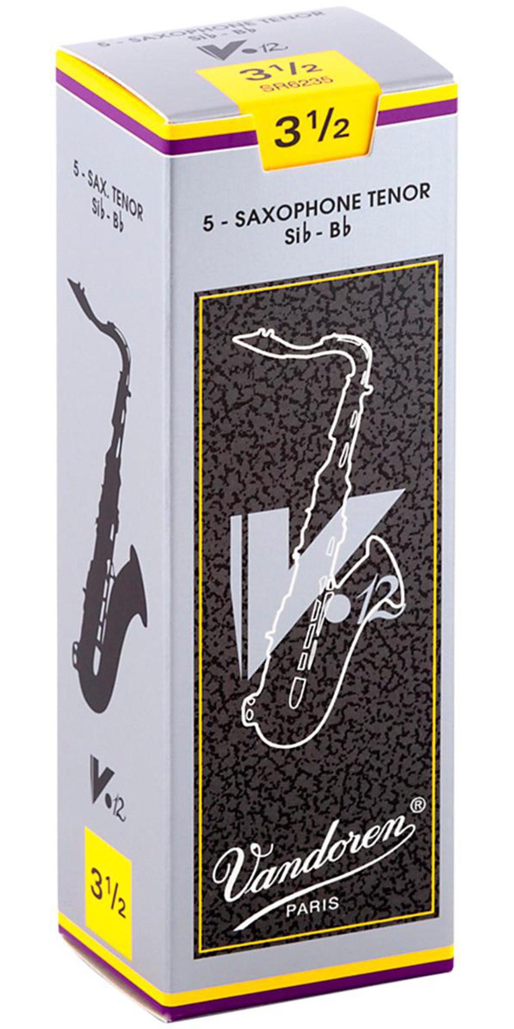 Vandoren V12 Series Tenor Saxophone Reeds Strength - 3.5, Box of 5