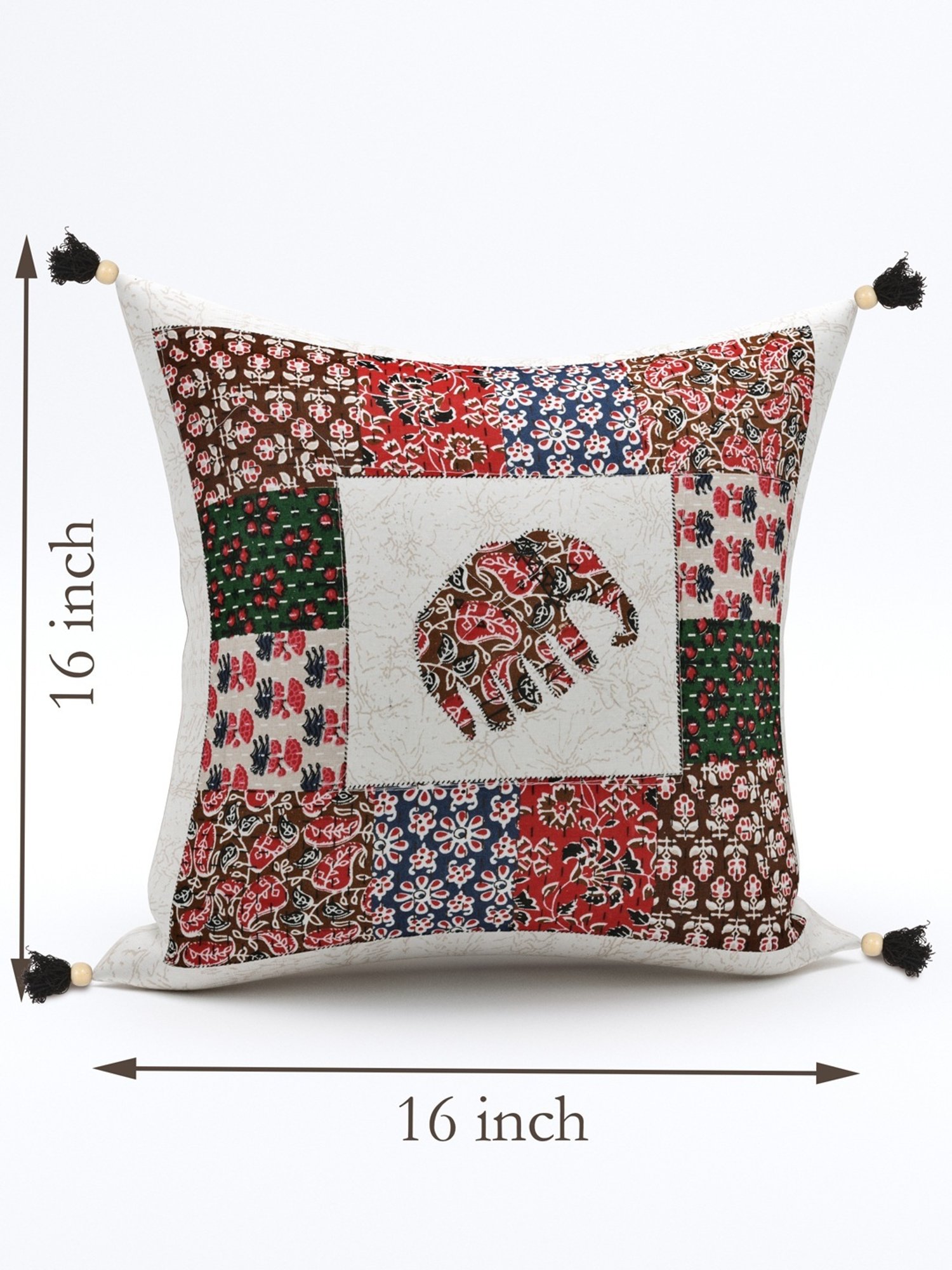 Living Roots Jaipuri Multicolor Cotton Cushion Covers - Set of 5