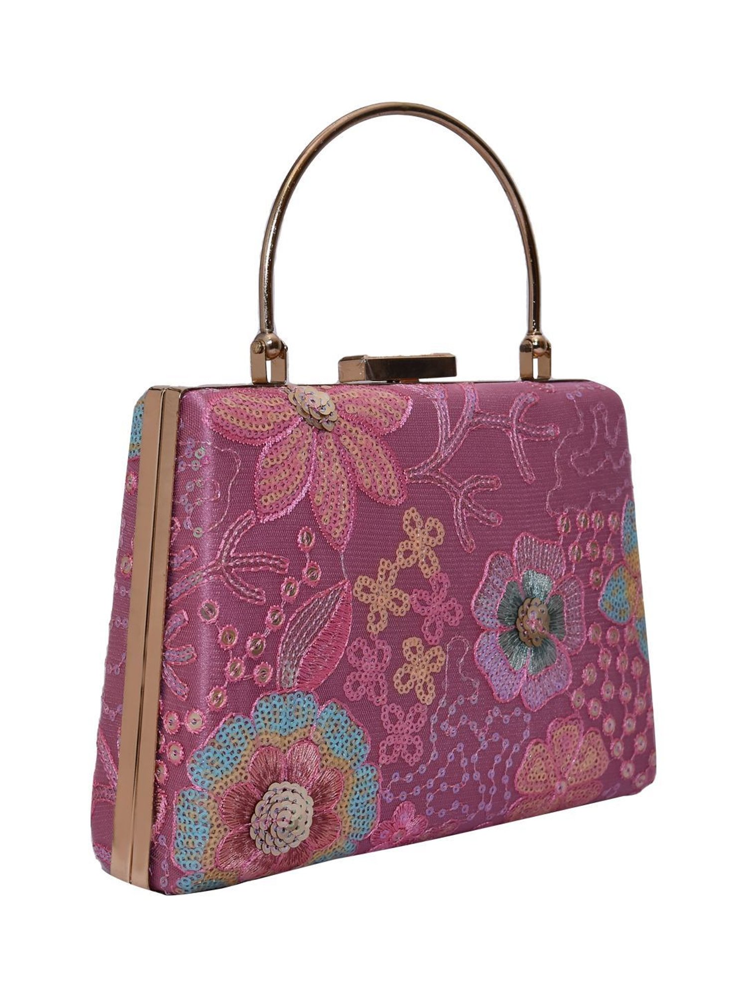 Horra Pink Embellished Clutch