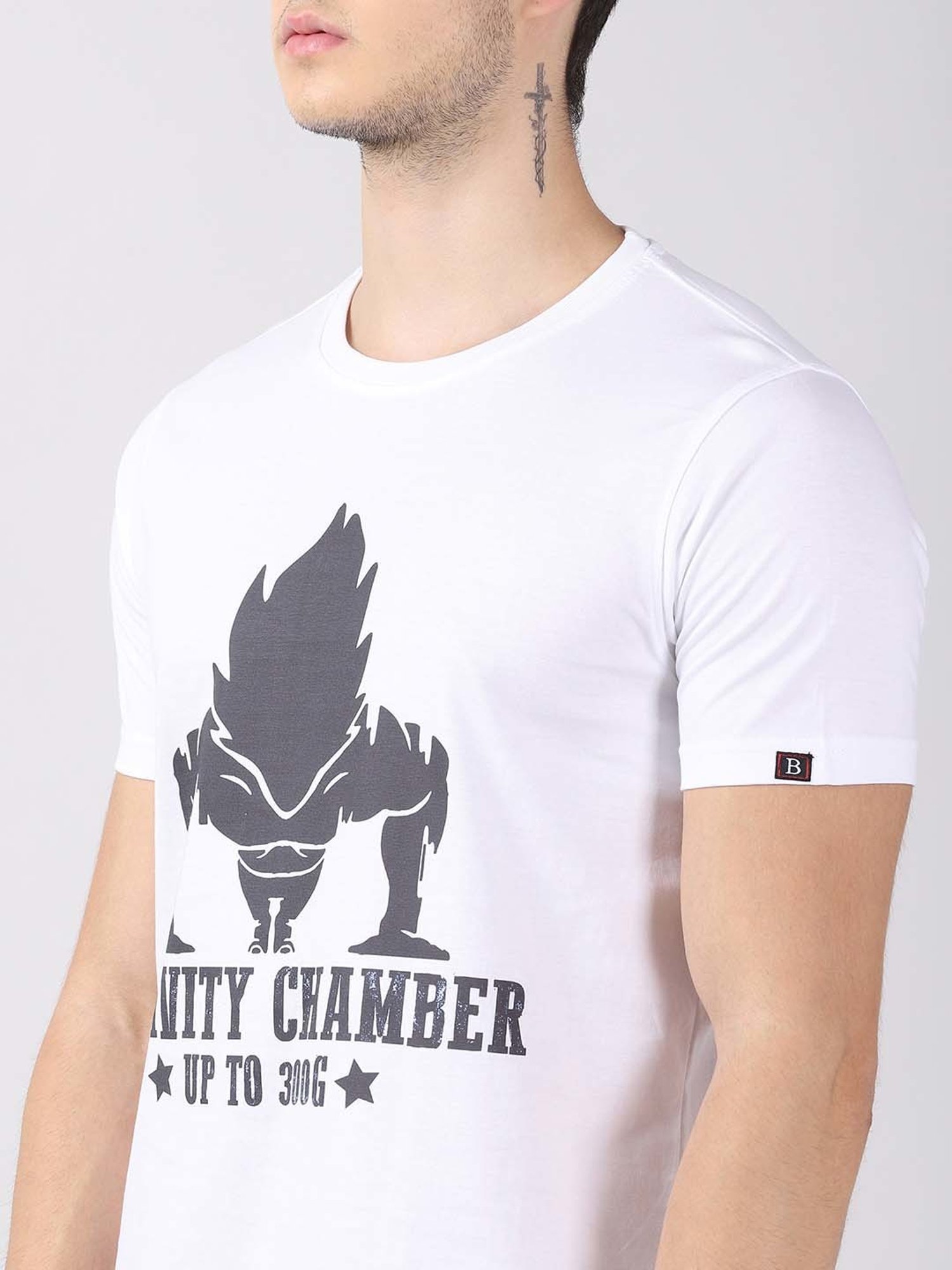 Bushirt White Cotton Crew T-Shirt