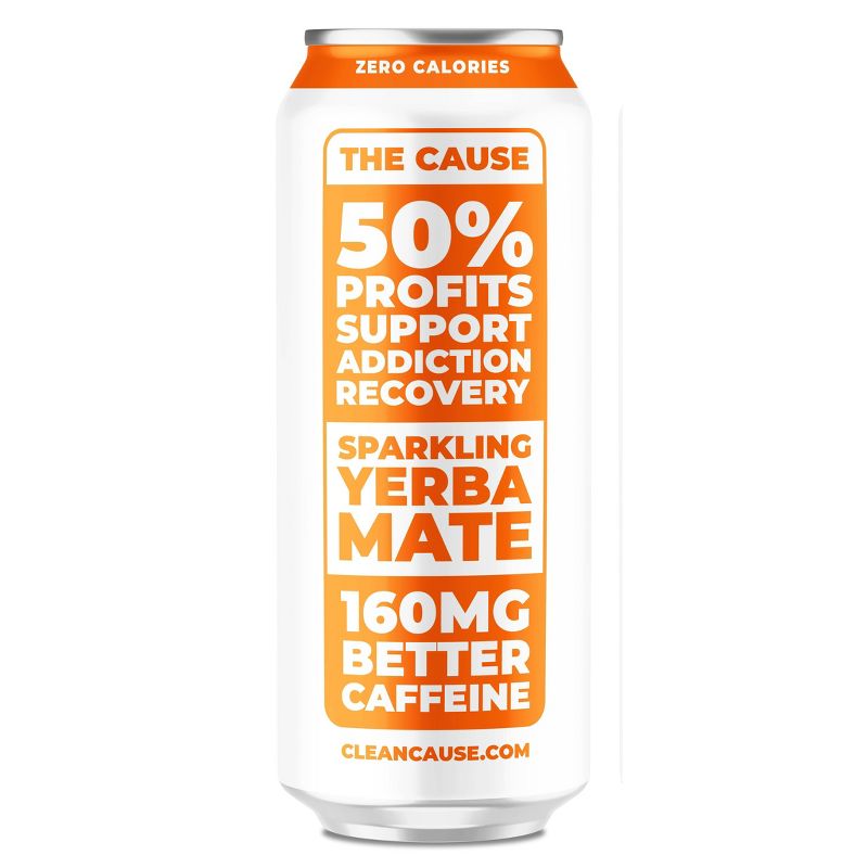 Clean Cause Sparkling Yerba Mate Orange Ginger - 16 fl oz Can