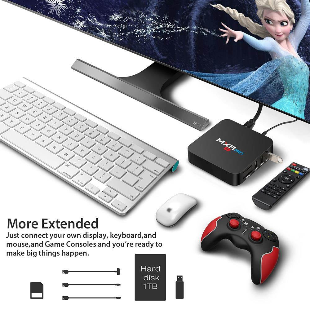 MXR PRO Android 7.1.1 RK3328 4K HDR TV Box Kodi 17.3 4G/32G WIFI LAN VP9 USB3.0 US Plug