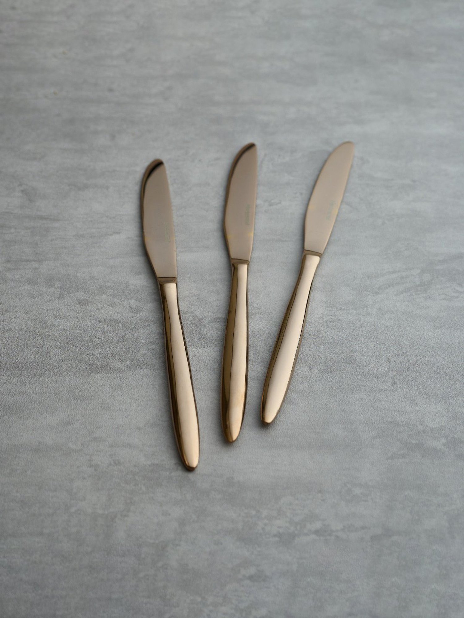 BlackCarrot Rose Gold Stainless Steel Knife Set of 3
