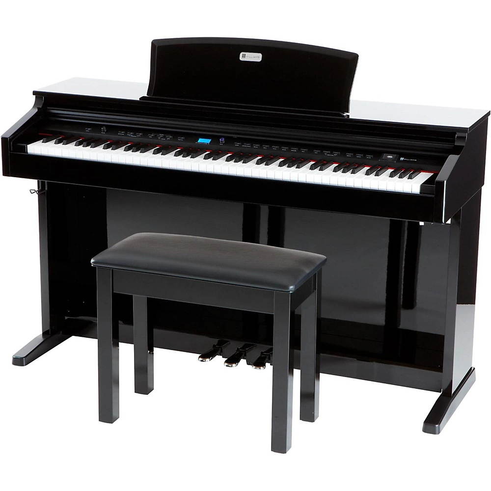 Williams Overture 2 88-Key Console Digital Piano and Williams WPB Piano Bench Kit Black