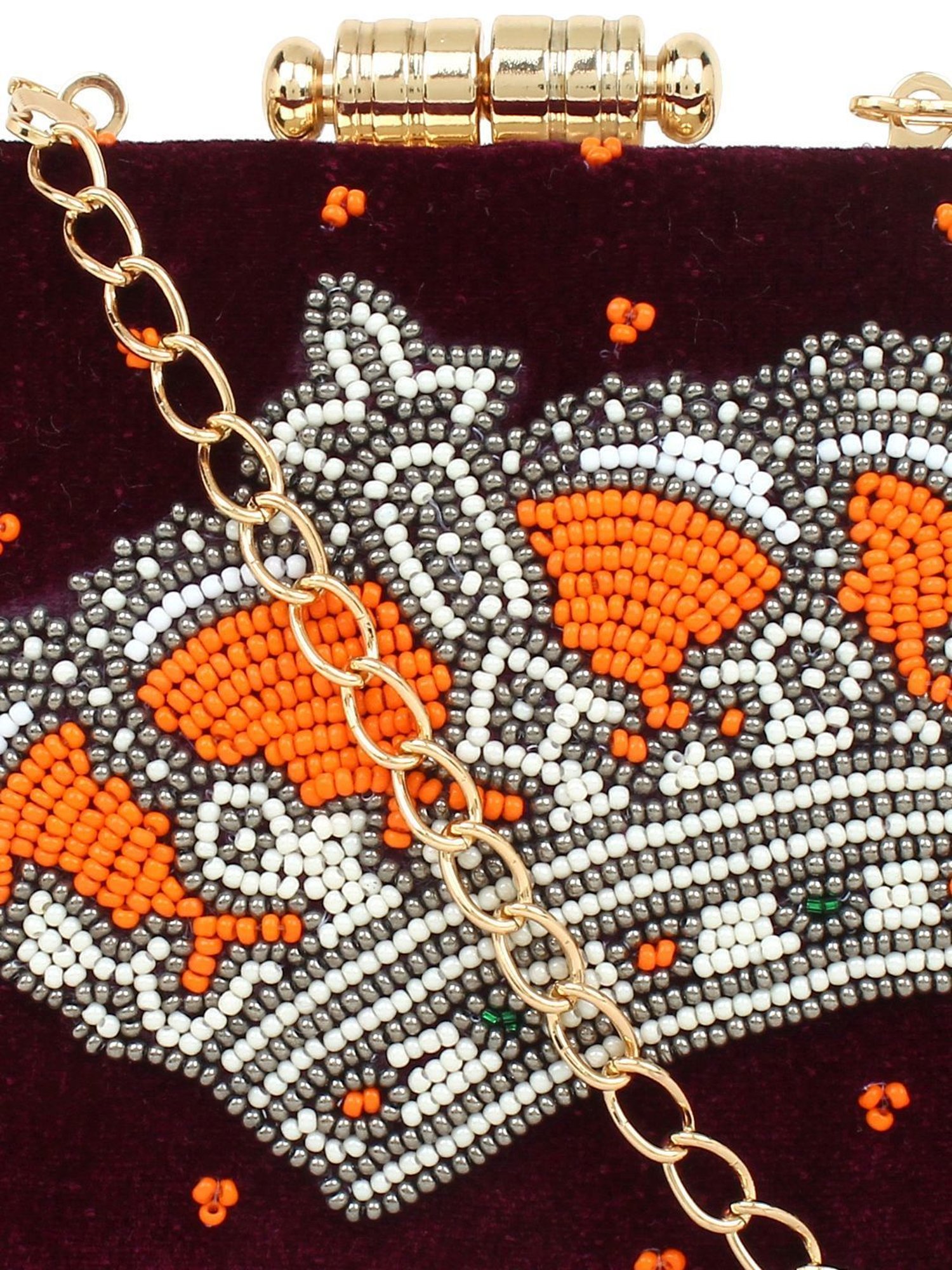 Spice Art Maroon Clutch