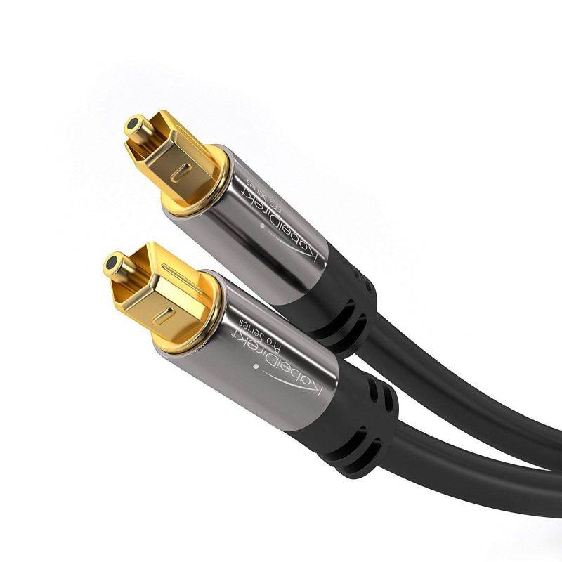 Audio cable, Optical Digital Audio Cable (6 Feet), Home Theater Fiber Optic Toslink Male to Male Gold Plated ,Optical Cables Best For Playstation & Xbox - PRO Series ,support 5.1 to 7.1 surround sound