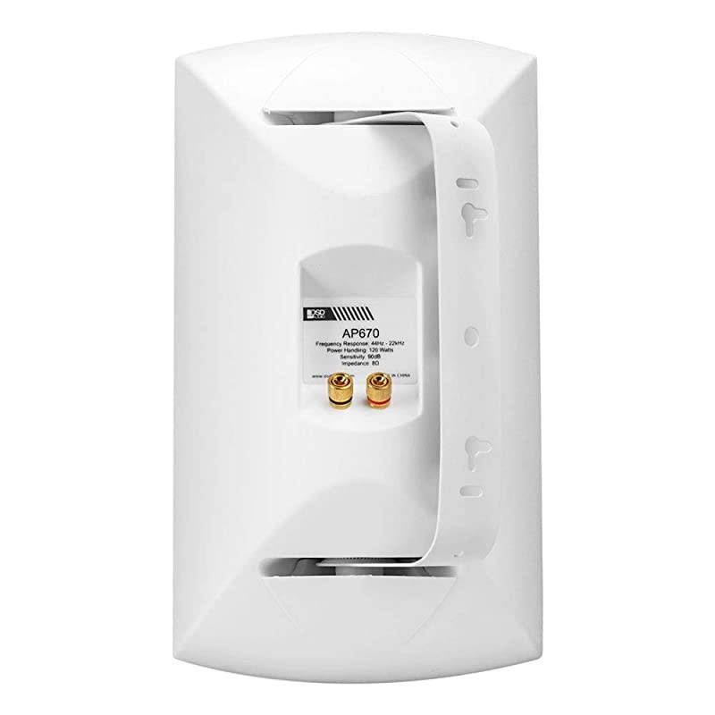 6.5" Outdoor Patio Speaker High Performance Architectural Indoor Outdoor AP670 White Pair