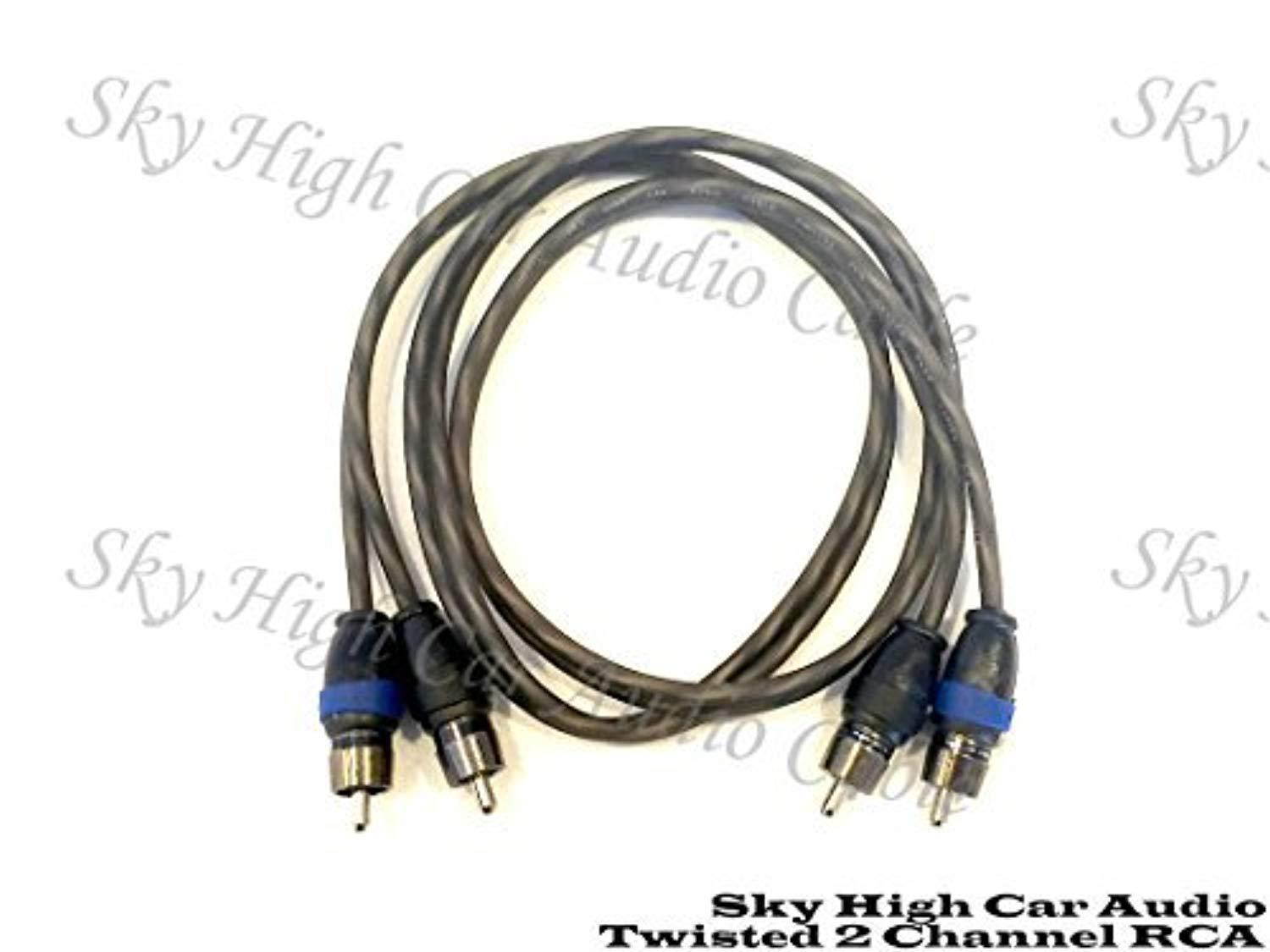 Sky High Car Audio 2 Channel Twisted 6 ft RCA Cables Coated 6' OFC