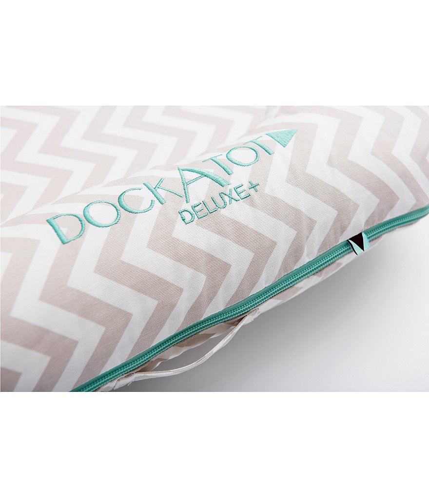 DockATot 0-8 Months Silver Lining Chevron Deluxe Dock Cover, Stage 1