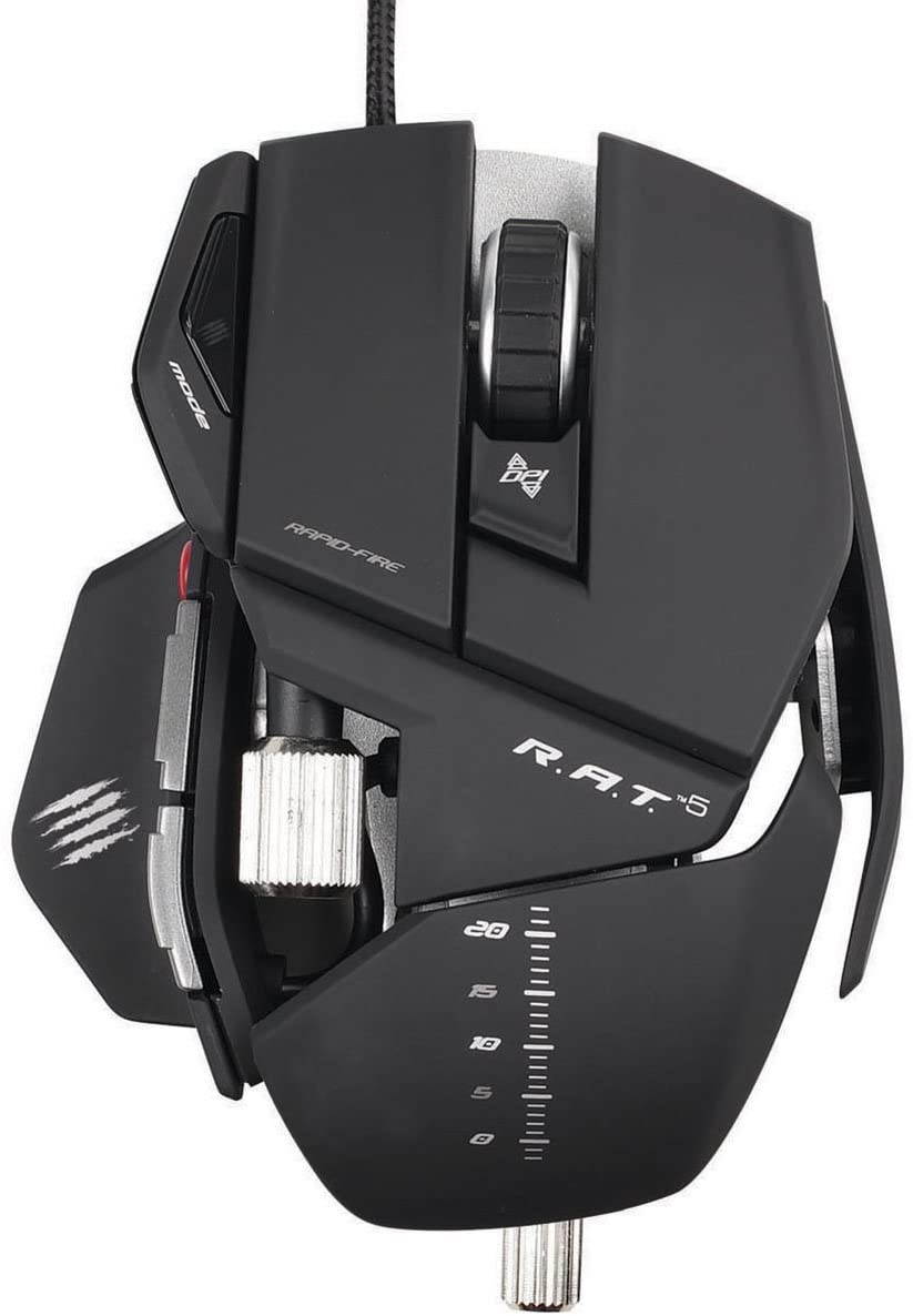 Mad Catz R.A.T.5 Gaming Mouse for PC and Mac - Matte Black