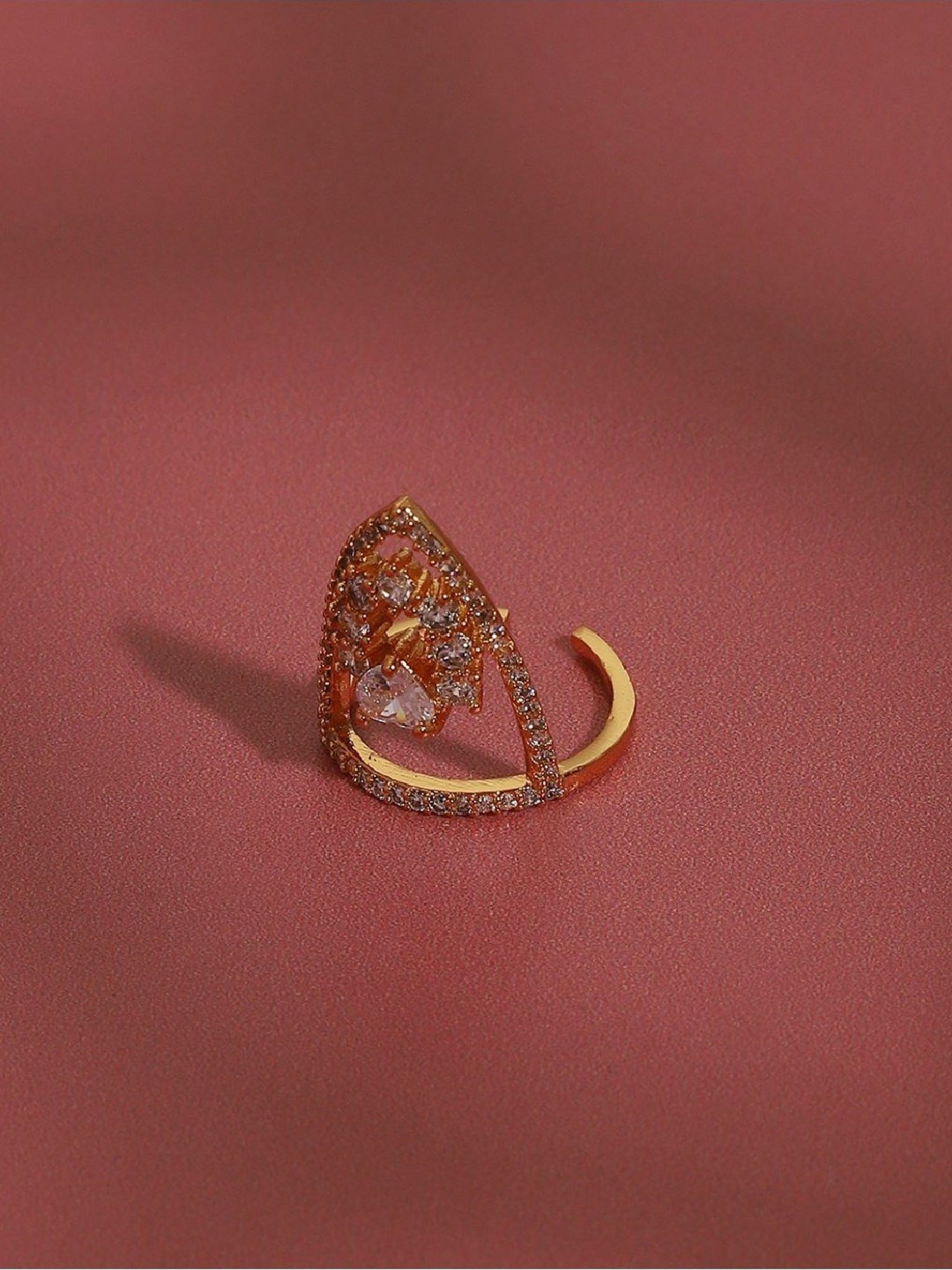 Sohi Gold-Plated Statement Finger Ring