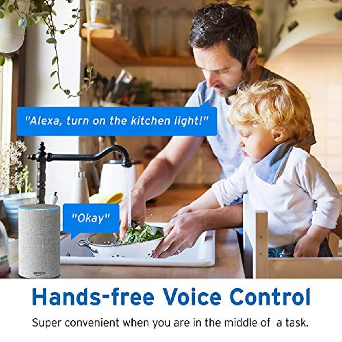 Smart Light Switch by Etekcity, WiFi Remote Control Switch with Timer, Works with Alexa, Google Home and IFTTT, Single Pole, Neutral Wire Required, No Hub Required, Easy Installation, ETL/FCC Listed