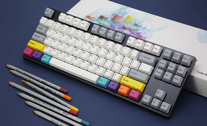 2, 60% Wired/Wireless Mechanical Keyboard (Kailh Box Brown Switch/White Case) - Full Keys Programmable - True RGB Backlit - Tap Arrow Keys - Double Shot PBT Keycaps - NKRO - 1900mAh Battery