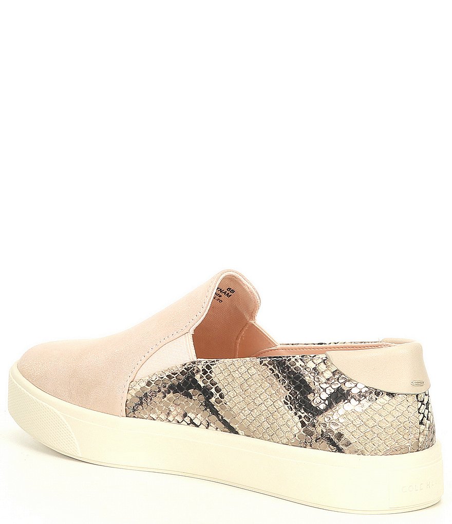 Cole Haan GrandPro Leather Snake Print Spectator Sneakers