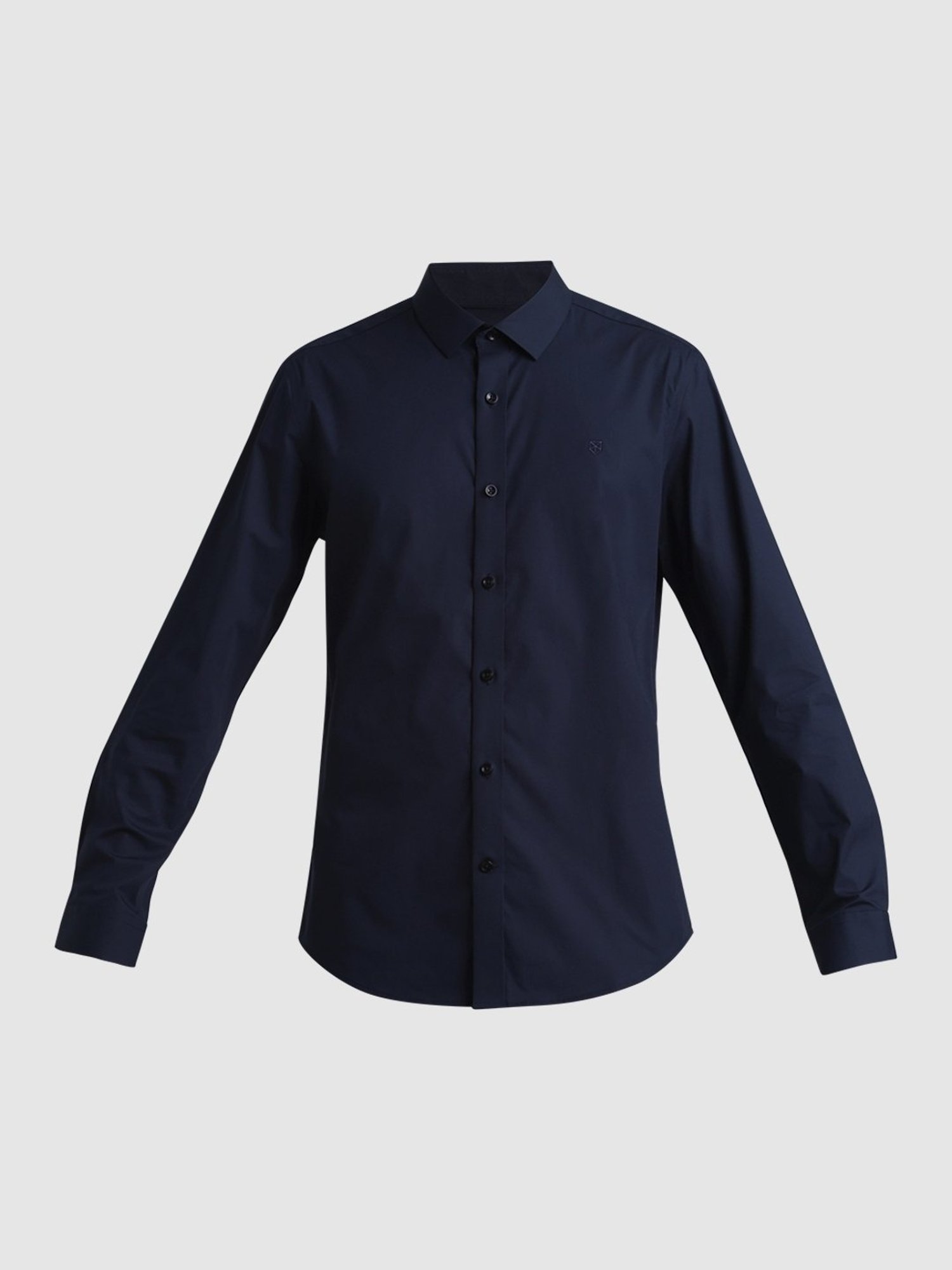 Jack & Jones Black Iris Cotton Slim Fit Shirt