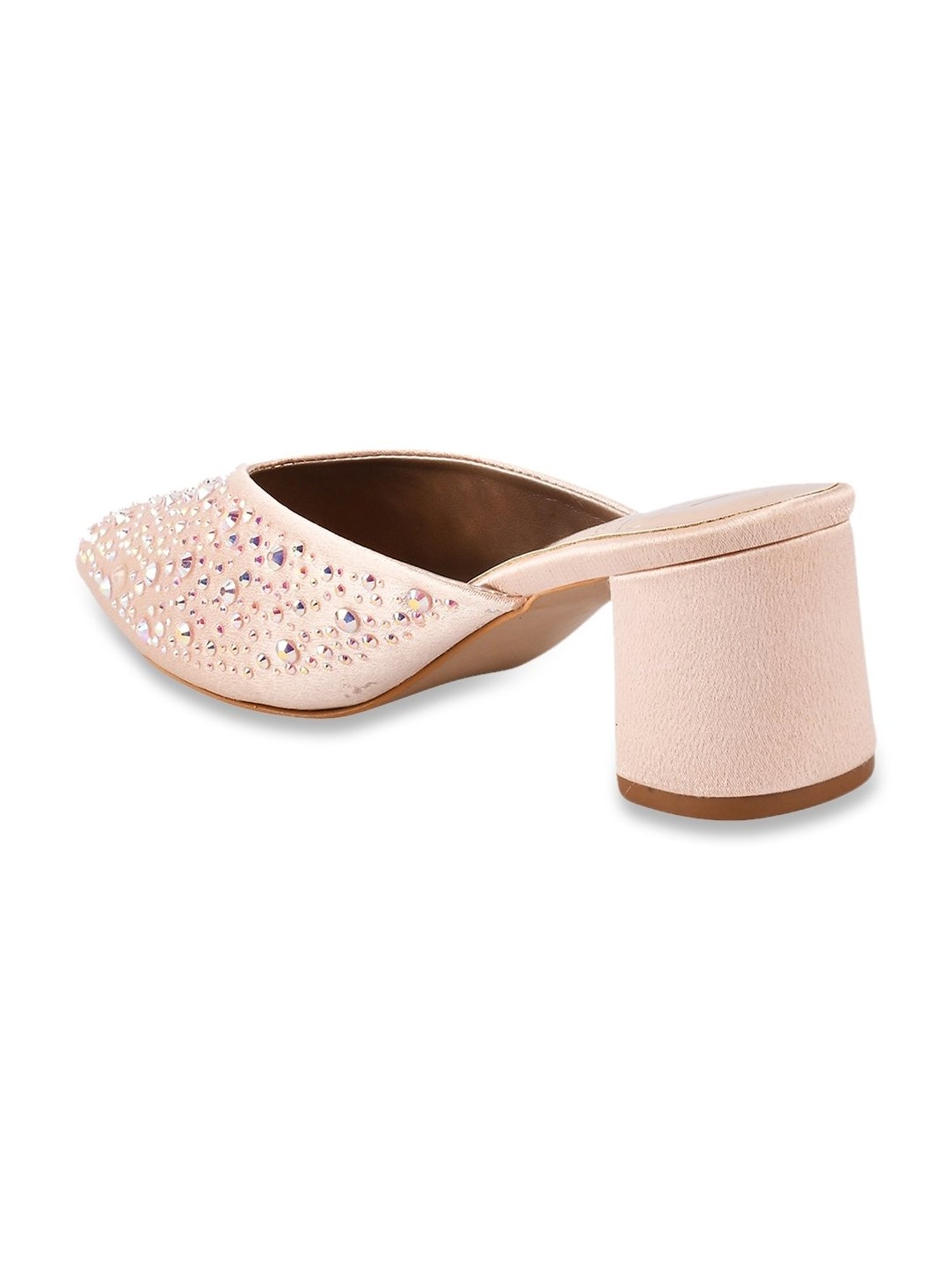The White Pole Women's Peach Mule Shoes