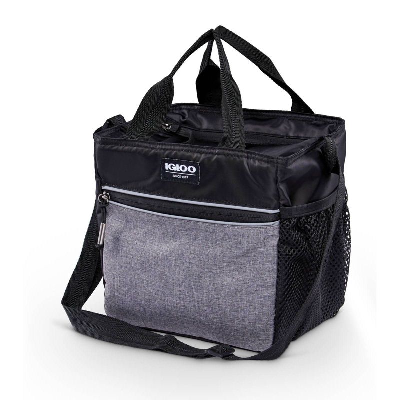 Igloo 9 Can Balance Mini City Cooler Lunch Tote- Gray/Black