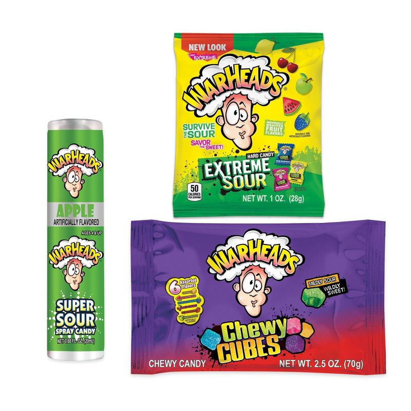 Warheads Holiday Sour Scrambler Chewy Candy Tree - 4.23oz