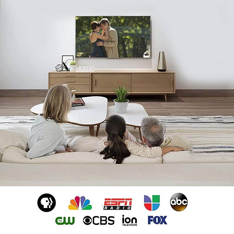 Version Outdoor Amplified Digital HDTV Antenna 150 Mile Motorized 360 Degree Rotation Amplified HD TV Antenna for 2 TVs Support UHFVHF 4K 1080P Channels Wireless