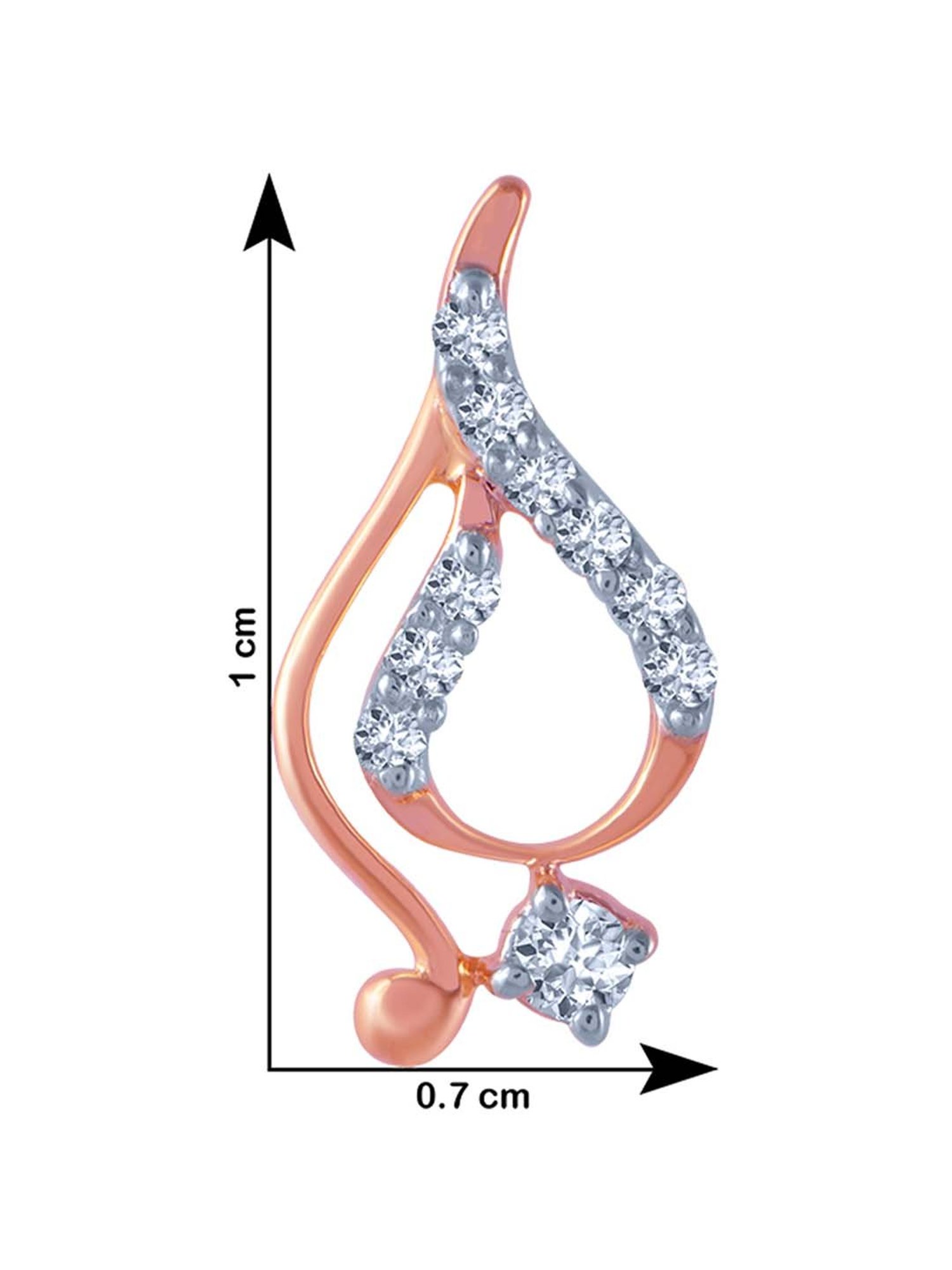 P.C. Chandra Jewellers 14 kt Gold & Diamond Earrings