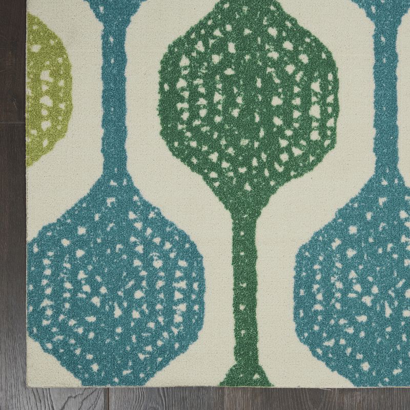 7'9"x10'10" Rectangle Indoor and Outdoor Area Rug Blue - Waverly