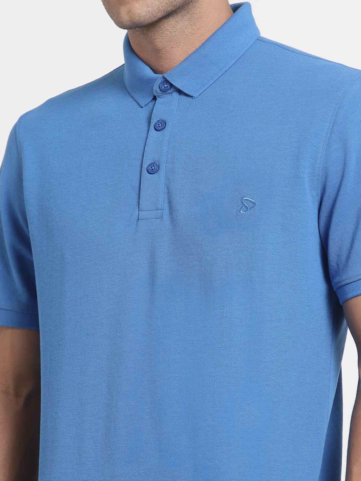Sporto Blue Regular Fit Polo T-Shirt