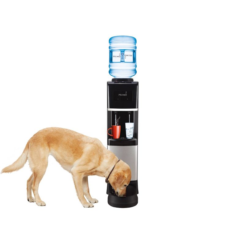 Primo Deluxe Freestanding Water Dispenser with Pet Station - Black