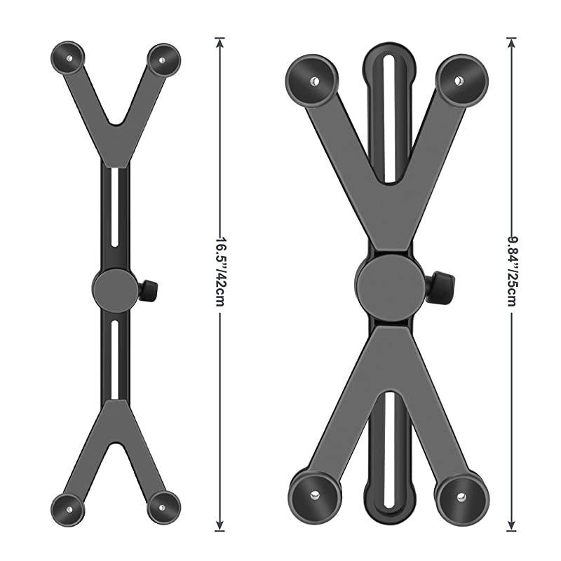 714 inches Adjustable Tablet Holder Mount with 360 Degree Swivel Clamp for Connecting with Microphone Stand Compatible with iPad iPad Pro iPad Air Google Nexus Samsung Galaxy