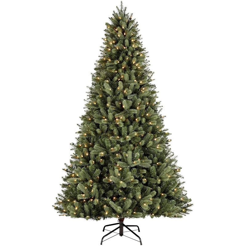 NOMA CTI1514418 7.5 Foot Winston Artificial 1789 Branch Tips Spruce Prelit with 500 Warm White LED Lights Holiday Christmas Tree, Green