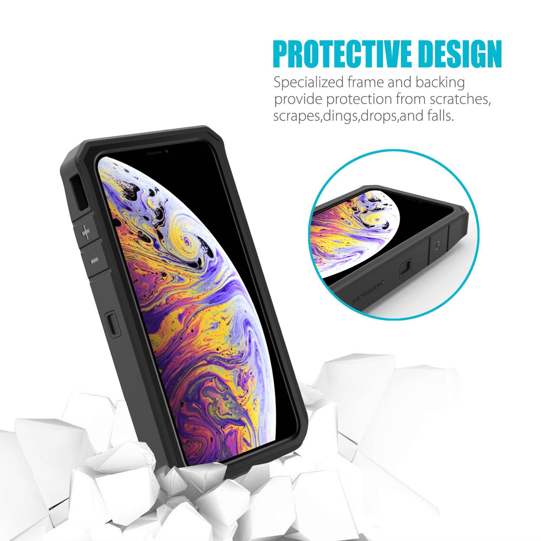 iPhone Xs Max Battery Case, ZeroLemon 8000mAh 6.5inches Rugged Juicer Extended Rechargeable Battery with TPU Case for iPhone Xs Max - Black